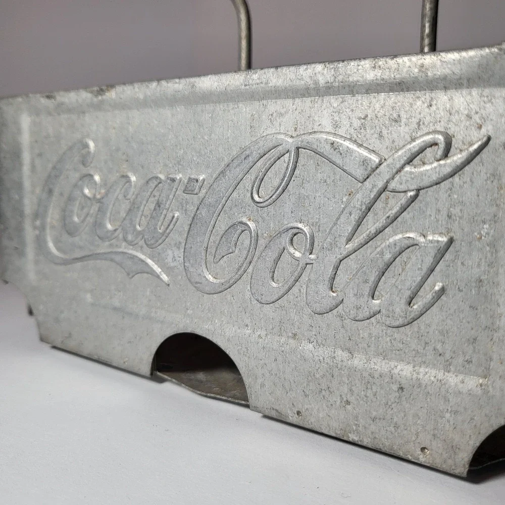 1950's Vintage Coca Cola Aluminum Carrier w/ Olympics Commemorative‎ Bottles